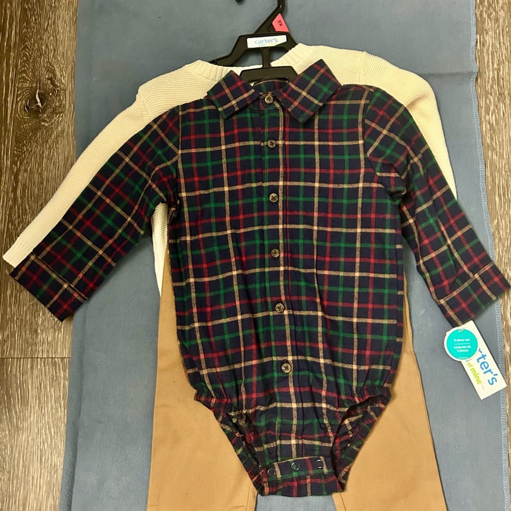 Carter's Plaid One Piece for Kids - Blue and Red